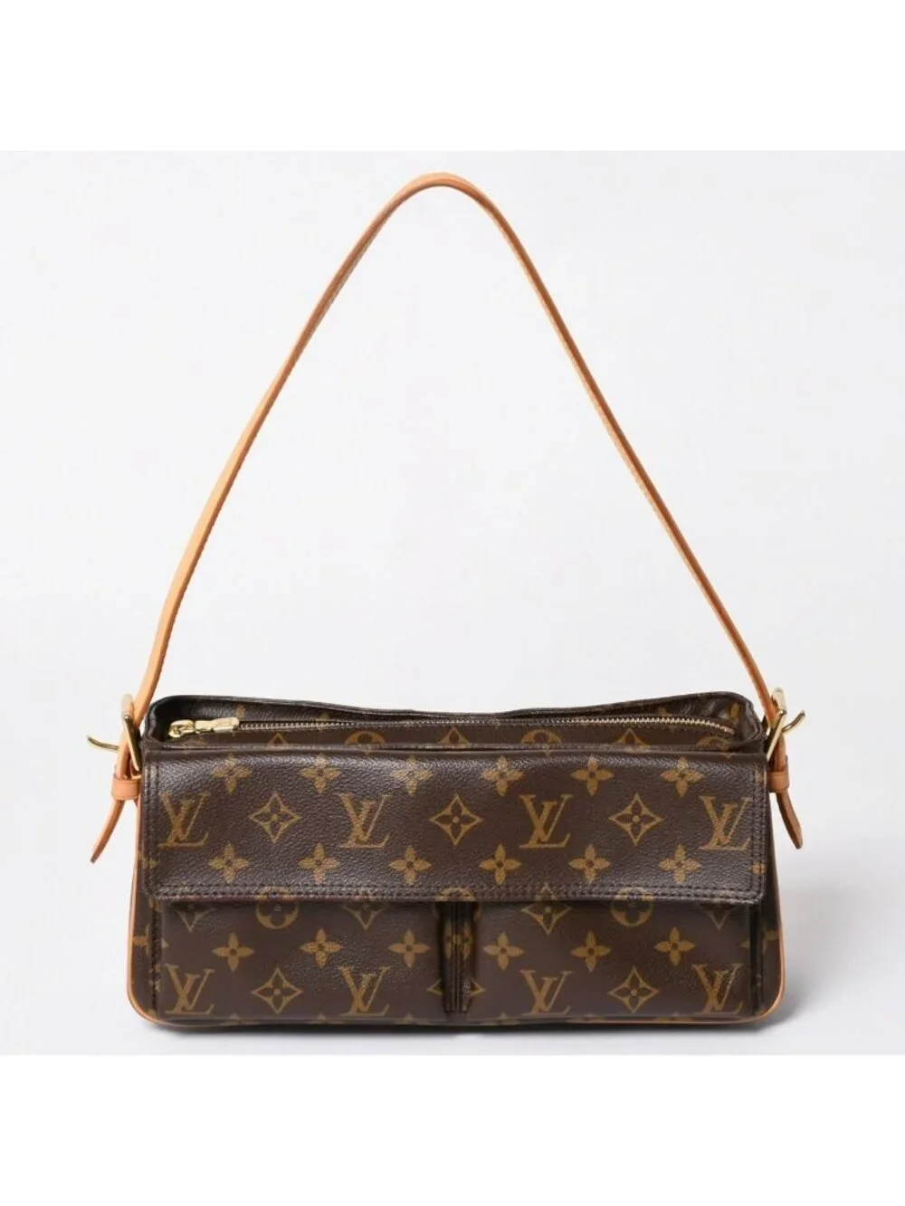 Louis Vuitton Viva-Cite MM Handbag Bag Monogram Brown